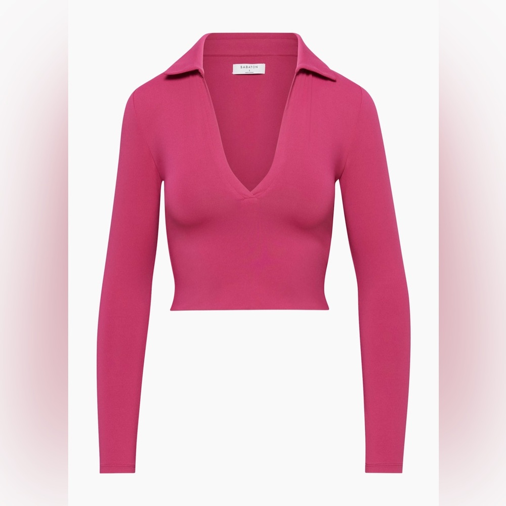 BABATON CONTOUR CROPPED POLO LONG SLEEVE